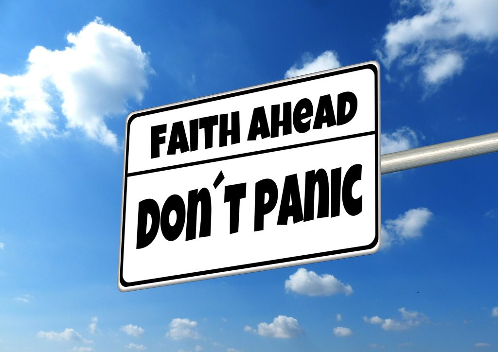 Faith Ahead... Don't Panic sign; Looking at how a learning disability is diagnosed
